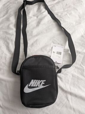Nike Black Crossbody Bag with White Logo
